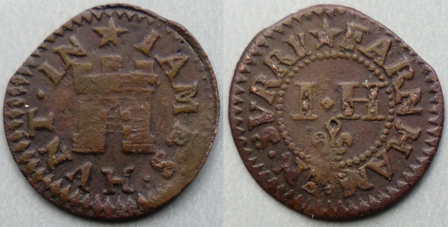 Farnham, James Hunt farthing token Farnham, James Hunt farthing token